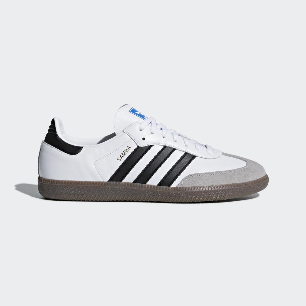 Adidas Men's Samba OG Originals Shoes White/Black/Grey Ireland B75806